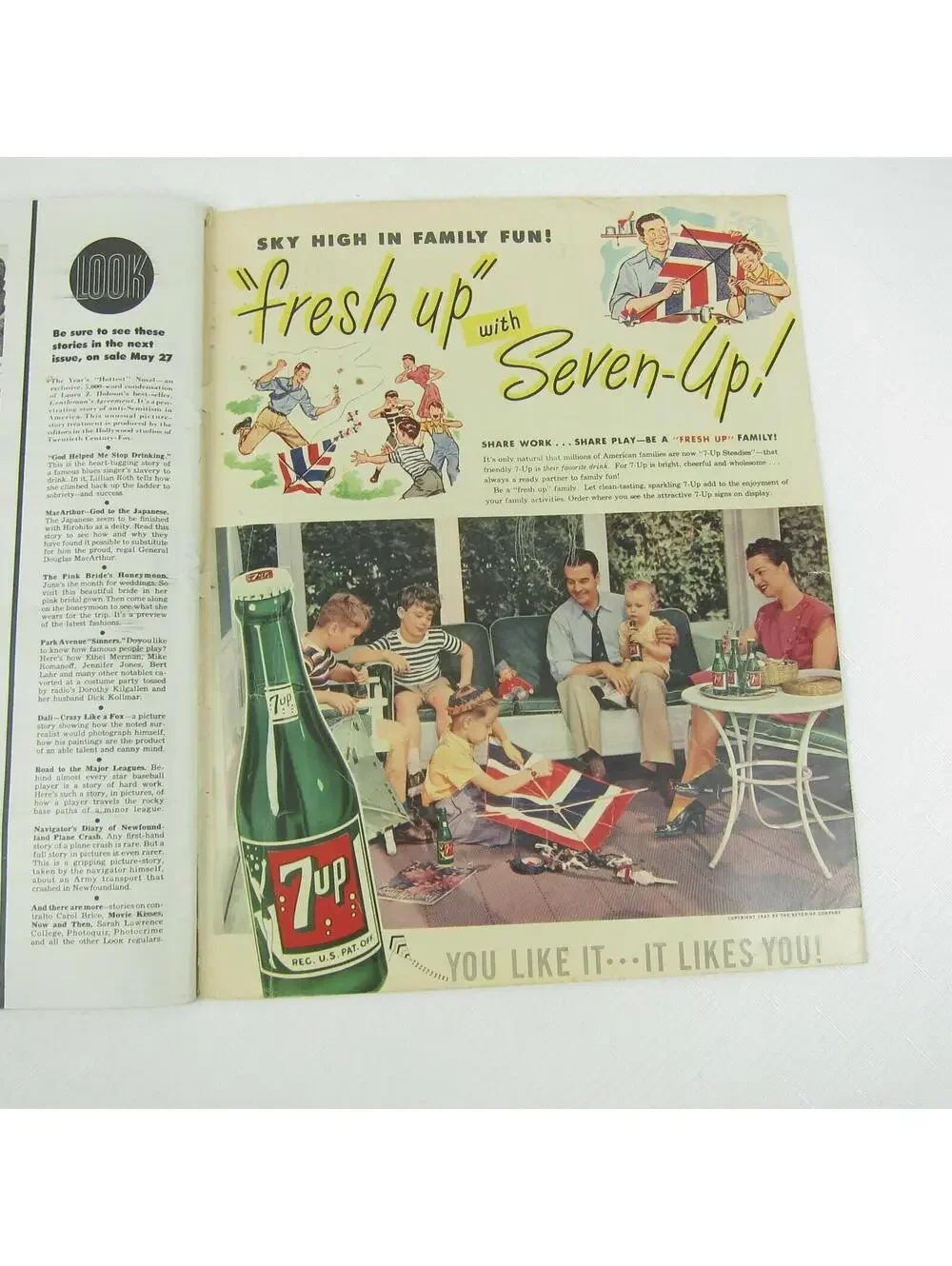 Vintage LOOK Magazine May 27 1947 WWII, Betty Hutton, Earl Warren, Howard Hughes